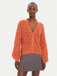 Pepe Jeans Kardigan Hailey PL702218 Pomarańczowy Regular Fit. Brązowe swetry Pepe Jeans, s, bez wzorów, z jeansu, bez ramiączek. Za 419.99 zł.