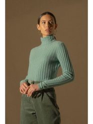 Perfect Cashmere Kaszmirowy golf "Craigton" w kolorze miętowym rozmiar: M. Zielone swetry Perfect Cashmere, m, bez wzorów, z kaszmiru, bez ramiączek. Za 391.99 zł.