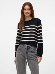 Vero Moda Sweter w kolorze beżowo-czarnym rozmiar: XL. Czarne swetry Vero Moda, xl, bez wzorów, bez ramiączek. Za 82.99 zł.