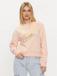Guess Bluza Icon W4GQ09 KB681 Pomarańczowy Relaxed Fit. Brązowe bluzy Guess, xl, z aplikacjami, z syntetyku, bez kaptura. Za 529.99 zł.