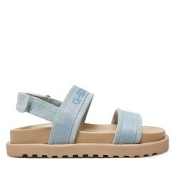 Sandały G-Star Raw. Niebieskie sandały G-Star Raw, bez wzorów, retro, bez obcasa, na płaskiej podeszwie, bez zapięcia. Za 299.99 zł.