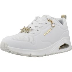 Buty SKECHERS UNO GEN1 TRENDY JEWELS Biały. Białe buty trekkingowe Skechers, bez wzorów, z syntetyku, bez zapięcia, trekkingowe. Za 322.99 zł.