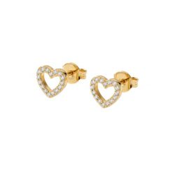 Purelei Purelei Kolczyki Hearts Of Love 1 ct Jasnobrązowy. Czerwone kolczyki Purelei, z cyrkonią, pozłacane. Za 110.19 zł.