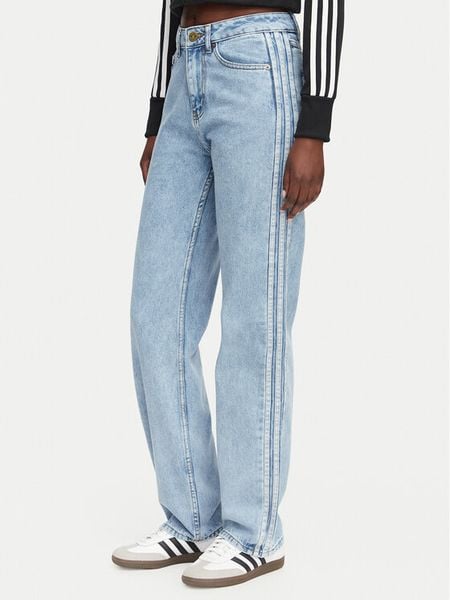 Adidas Jeansy Firebird KQ6490 Niebieski jasny Regular Fit. Niebieskie jeansy adidas, bez wzorów, z bawełny. Za 369.99 zł.