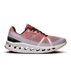 Buty do biegania damskie On Running Cloudsurfer. Czerwone buty do biegania On, bez wzorów, bez zapięcia, do biegania. W wyprzedaży za 579.00 zł.