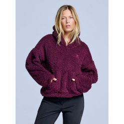 Bluza z kapturem Fluffy - damska - na cztery pory roku - Teddy - bordowa. Czerwone bluzy z kapturem POEDERBAAS, na zimę, xs, bez wzorów, z poliesteru, z kapturem, narciarskie. Za 264.52 zł.