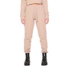 Spodnie dresowe miękki z sznurek regulacyjny na co dzień. Brązowe spodnie materiałowe LEONE 1947 APPAREL, bez wzorów, z bawełny, sportowe. Za 303.12 zł.