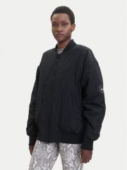 Adidas by Stella McCartney Kurtka bomber True Nature JF8466 Czarny Oversize. Czarne kurtki adidas by Stella McCartney, s, bez wzorów, z syntetyku, bez kaptura. Za 899.99 zł.