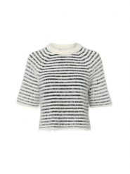 Opus Damski sweter z dzianiny z zawartością wełny - Pairy Kobiety biały|czarny w paski, 38. Białe swetry Opus, bez wzorów, z dzianiny, sportowe, bez ramiączek. Za 399.95 zł.