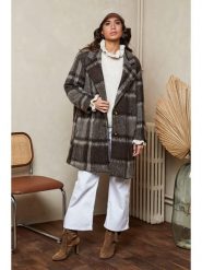 Joséfine Wełniany płaszcz "Tourel" w kolorze brązowym rozmiar: S. Brązowe płaszcze Joséfine, s, bez wzorów, z puchu, bez kaptura. Za 286.16 zł.