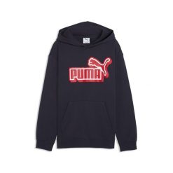 Młodzieżowa luźna bluza z kapturem Essentials Logo Lab PUMA. Niebieskia bluzy Puma, m, bez wzorów, eleganckie, bez ramiączek, z kapturem. Za 199.00 zł.