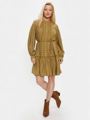 Bruuns Bazaar Sukienka codzienna Karla BBW3388 Zielony Regular Fit. Zielone sukienki Bruuns Bazaar, na co dzień, bez wzorów, z wiskozy, bez kołnierzyka, bez ramiączek, proste. Za 489.99 zł.