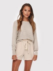 ONLY Sweter Adaline 15226298 Beżowy Relaxed Fit. Brązowe swetry ONLY, s, bez wzorów, z wiskozy, bez ramiączek. Za 139.99 zł.