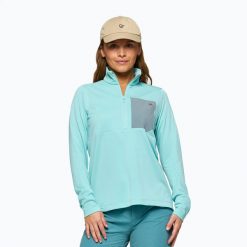 Bluza trekkingowa damska NORRONA Femund Warm1 Zip Neck. Niebieskie bluzy NORRONA, s, bez wzorów, z materiału, bez ramiączek, bez kaptura. Za 499.99 zł.