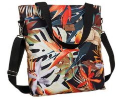 Shopperka pomarańczowa print Peterson PTN TK-01-5137. Brązowe torebki klasyczne Peterson, bez wzorów, bez dodatków. Za 141.99 zł.