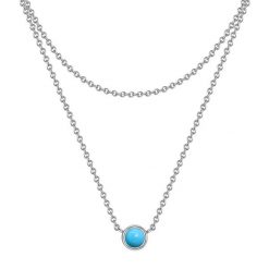 Glanzstücke München Kette mit Anhänger Sterling Silber Türkis (rek.) Naszyjniki 1 ct Damski. Niebieskie naszyjniki Glanzstücke München, z materiału, z turkusem, srebrne. Za 449.99 zł.