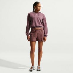 Bluza sportowa damska Nike Chill. Brązowe bluzy z kapturem Nike, xs, bez wzorów, z bawełny, z kapturem, do piłki nożnej. Za 446.00 zł.