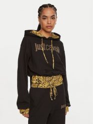 Just Cavalli Bluza 77PAIE21 Czarny Regular Fit. Czarne bluzy Just Cavalli, l, bez wzorów, z bawełny, bez kaptura. Za 639.99 zł.