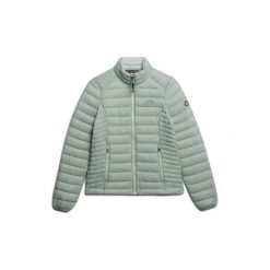 Damska kurtka puchowa Superdry. Szare kurtki Superdry, na zimę, bez wzorów, z puchu, bez kaptura. Za 455.00 zł.