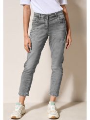 Cecil Dżinsy - Slim fit - w kolorze szarym rozmiar: W30/L26. Szare jeansy Cecil, l, z aplikacjami, ze skóry, klasyczne. Za 180.91 zł.