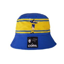 Kapelusz wędkarza dla dorosłych - Haft Maradona x COPA Boca - Niebieski. Niebieskie kapelusze COPA FOOTBALL, bez wzorów. Za 127.53 zł.