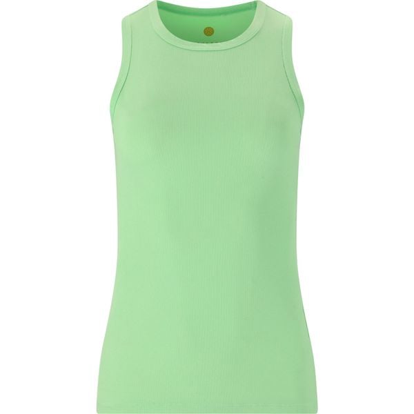 Damski tank top Athlecia Madilyn. Zielone topy Athlecia, bez wzorów, sportowe, bez kołnierzyka, bez ramiączek. Za 119.50 zł.
