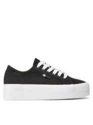DC Tenisówki Manual Platform ADJS300280 Czarny. Czarne trampki DC, bez wzorów, z materiału, bez zapięcia. Za 219.99 zł.