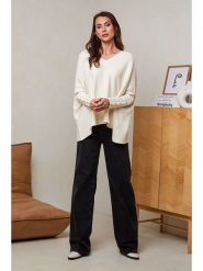 Soft Cashmere Sweter w kolorze kremowym rozmiar: 38/40. Brązowe swetry Soft Cashmere, bez wzorów, z kaszmiru, bez ramiączek. Za 104.99 zł.