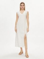 Liu Jo Sport Sukienka codzienna TA4262 JS088 Biały Regular Fit. Białe sukienki Liu Jo Sport, na co dzień, m, bez wzorów, z bawełny, sportowe, bez kołnierzyka, bez ramiączek, proste. Za 289.99 zł.