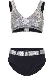 Bikini (zestaw 2-częściowy). Czarne bikini bonprix, bez wzorów, eleganckie. Za 139.99 zł.