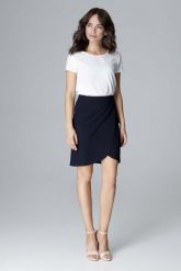 Granatowa Elegancka Krótka Spódnica Kopertowa. Czerwone spódnice Katrus, l, bez wzorów, z materiału, eleganckie, mini, kopertowe. Za 179.00 zł.