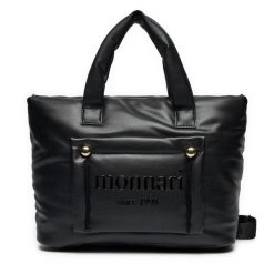 Torebka Monnari. Czarne shopper bag Monnari, bez wzorów, bez dodatków. Za 139.99 zł.