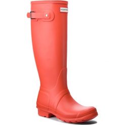 Kalosze HUNTER - Org Tall Gloss WFT1000RMA Orange. Brązowe kalosze Hunter, z aplikacjami, z kauczuku, bez zapięcia. W wyprzedaży za 389.00 zł.
