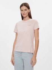 Tommy Hilfiger T-Shirt 1985 WW0WW37877 Różowy Regular Fit. Czerwone t-shirty Tommy Hilfiger, xxs, bez wzorów, z bawełny, bez kołnierzyka, bez ramiączek. Za 129.99 zł.