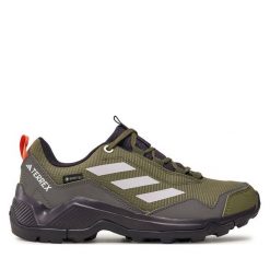 Trekkingi adidas. Zielone buty trekkingowe adidas, z gore-texu, bez zapięcia. Za 499.99 zł.