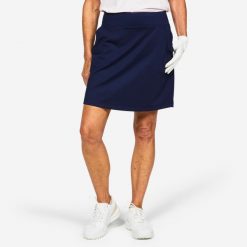 Spódnica ze spodenkami do golfa damska Inesis WW 500. Niebieskie spódnice INESIS, na imprezę, m, bez wzorów, z elastanu, eleganckie, dopasowane. Za 139.99 zł.