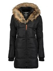 Geographical Norway Płaszcz pikowany "Beautiful" w kolorze czarnym rozmiar: XXL. Czarne płaszcze Geographical Norway, xxl, z aplikacjami, bez kaptura. Za 233.87 zł.