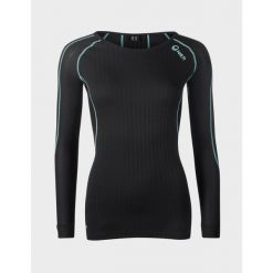 Koszulka termoaktywna damska Halti Ultra Cool Mesh LS. Czarne bielizna termoaktywna damska Halti, bez wzorów, z meshu, bez ramiączek, narciarskie. Za 269.99 zł.