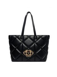 LOVE MOSCHINO Torebka JC4120PP1OLC0000 Czarny. Czarne shopper bag Love Moschino, bez wzorów, ze skóry, bez dodatków. Za 1,049.00 zł.