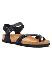 Comfortfusse Skórzane sandały w kolorze czarnym rozmiar: 36. Czarne sandały Comfortfüße, bez wzorów, z materiału, klasyczne, z otwartym noskiem, bez obcasa, bez zapięcia. Za 239.99 zł.