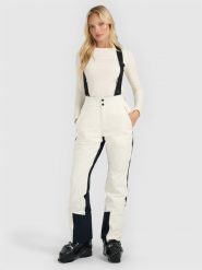 4F Spodnie narciarskie membrana Dermizax 20000 damskie - białe S. Białe spodnie narciarskie 4f, bez wzorów, z materiału, narciarskie, Dermizax. Za 1,199.99 zł.