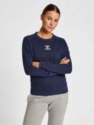 Bluza damska Hummel Icons. Niebieskie bluzy z kapturem Hummel, na wiosnę, s, bez wzorów, z bawełny, bez kaptura, na fitness i siłownię. Za 252.50 zł.