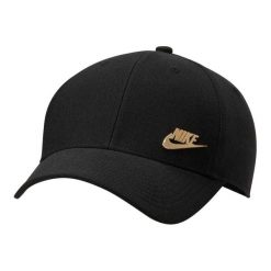 Strukturalna Czapka Z Daszkiem Z Metalowym Logo Klubu. Czarne czapki z daszkiem Nike, bez wzorów. Za 183.99 zł.