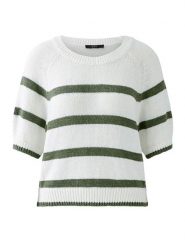 Oui Sweter w kolorze biało-oliwkowym rozmiar: 42. Białe swetry Oui, bez wzorów, bez ramiączek. Za 304.99 zł.