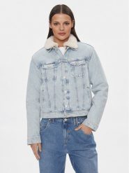 Tommy Jeans Kurtka jeansowa DW0DW16991 Niebieski Regular Fit. Niebieskie kurtki Tommy Jeans, s, bez wzorów, z bawełny, bez kaptura. Za 629.99 zł.