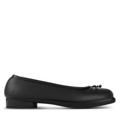 Baleriny ECCO. Czarne baleriny ECCO, bez wzorów, bez obcasa, bez zapięcia. Za 599.99 zł.
