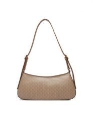 Calvin Klein Torebka Emblem Aop Small Shoulder Bag LV04F3324G Beżowy. Brązowe torebki klasyczne Calvin Klein, bez wzorów, ze skóry, bez dodatków. Za 449.99 zł.
