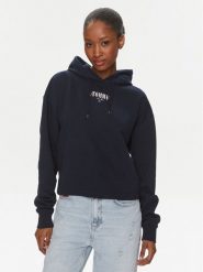 Tommy Jeans Bluza Essential Logo DW0DW17797 Granatowy Relaxed Fit. Niebieskie bluzy Tommy Jeans, xl, bez wzorów, z bawełny, bez kaptura. Za 429.99 zł.