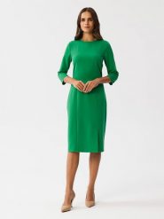Stylove Sukienka w kolorze zielonym rozmiar: XL. Zielone sukienki Stylove, na co dzień, xl, bez wzorów, bez kołnierzyka, bez ramiączek, midi, proste. Za 253.95 zł.
