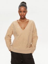 Pinko Sweter Barbone 101581 A117 Beżowy Relaxed Fit. Brązowe swetry Pinko, xs, bez wzorów, z syntetyku, bez ramiączek. Za 1,349.00 zł.